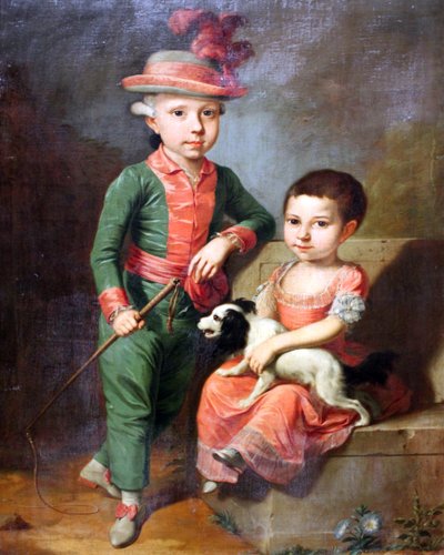 Portrait of Johann Georg von Holzhausen (1771-1846) and His Sister Henriette (1773-1834) by Johann Jacob Tischbein